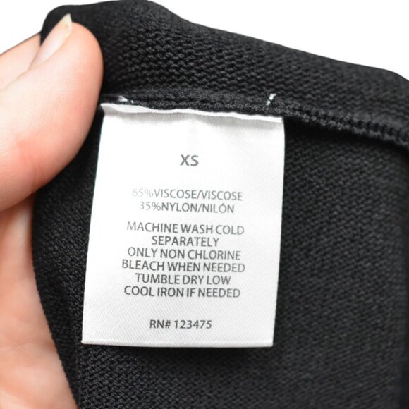 Textile Elizabeth and James Dress XS Womens Black Ribbed Sleeveless Stretch - Picture 6 of 7